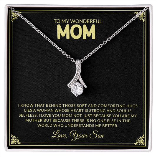 To My Wonderful Mom | I Love You - Alluring Beauty necklace